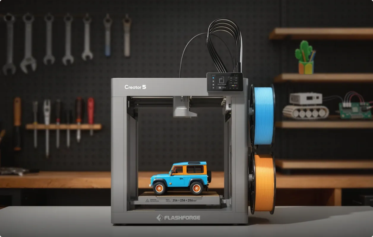 Flashforge 5 Flashforge Creator 5 Quad Toolheads Multi-Color 3D Printer | Fast ...
